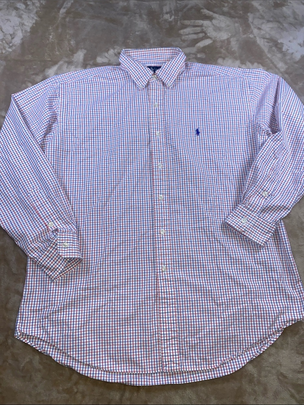 Ralph Lauren Men’s Red & Blue Checked Button-Down Shirt
